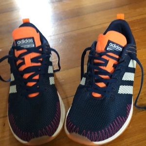 Blue and orange adidas sneakers